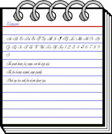 Champagne Regular animated font preview