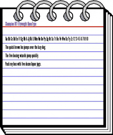 Champion HTF-Flyweight animated font preview