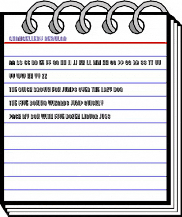 Chancellery Regular animated font preview