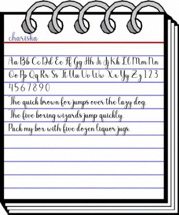 chariska Regular animated font preview