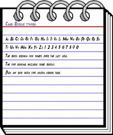 Chark Regular animated font preview