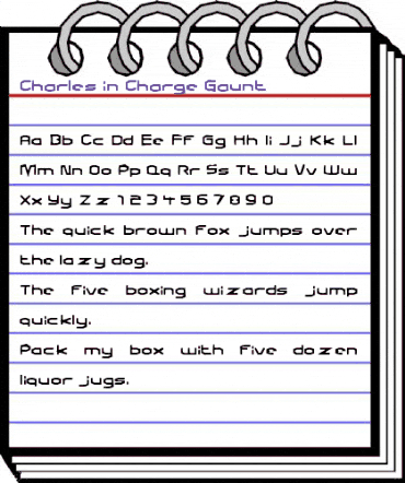 Charles in Charge Gaunt Regular animated font preview