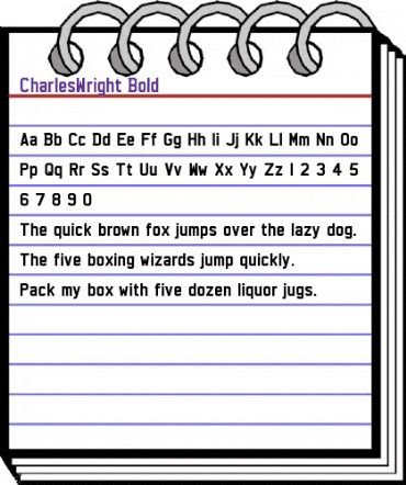 Charles Wright Bold animated font preview