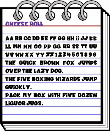 CHEESE ROLL Regular animated font preview
