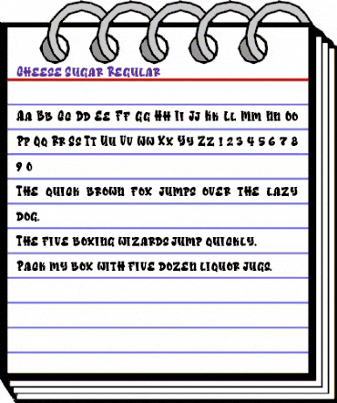 Cheese Sugar Regular animated font preview