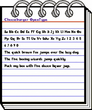 Cheeseburger Regular animated font preview