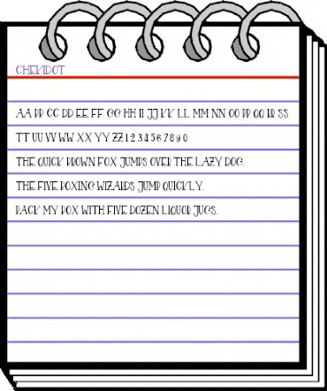 CHEKIDOT Regular animated font preview