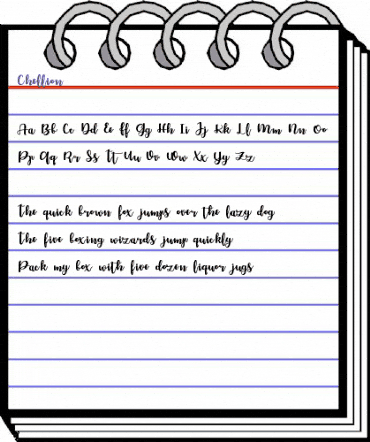 Chellion Regular animated font preview