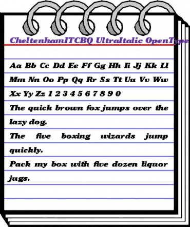 Cheltenham ITC BQ Regular animated font preview