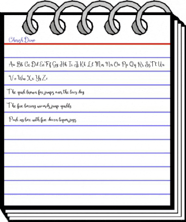 Cherish Regular animated font preview