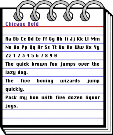 Chicago Bold animated font preview