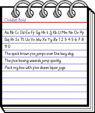 Childlet Bold animated font preview