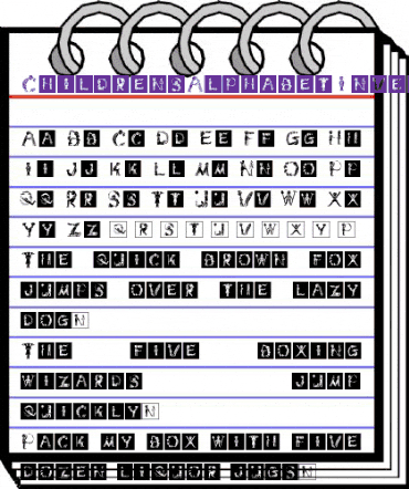 ChildrensAlphabetInvers Regular animated font preview