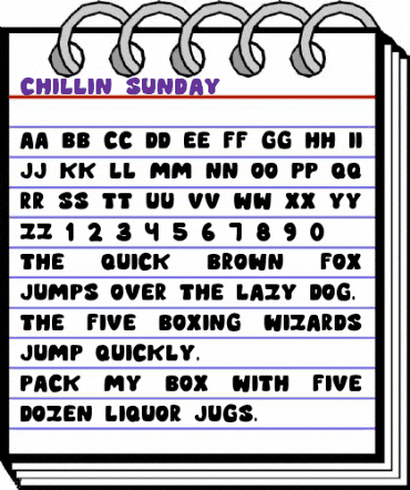 CHILLIN Regular animated font preview