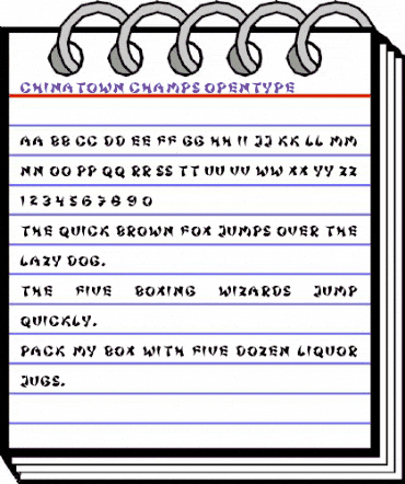 Chinatown Champs Regular animated font preview