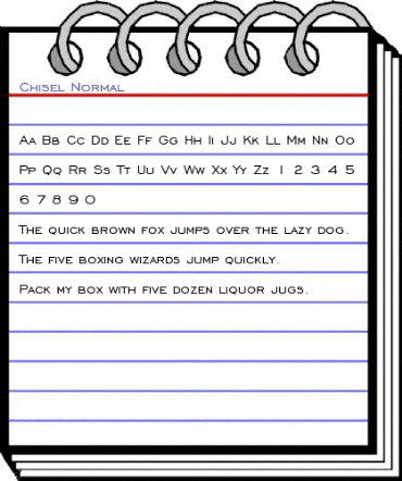 Chisel Normal animated font preview