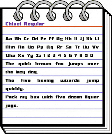 Chisel Regular animated font preview