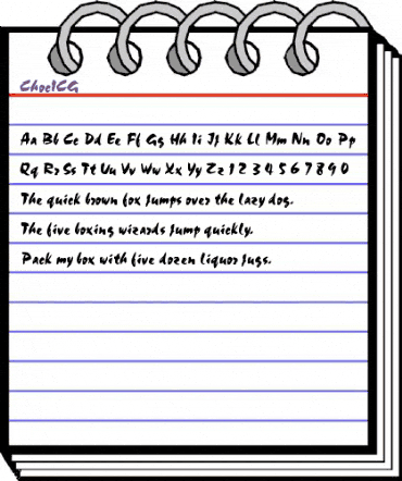 ChocICG Medium animated font preview