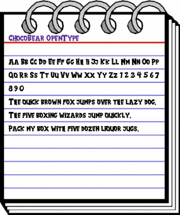 Choco Bear Regular animated font preview