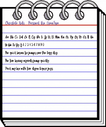 Chocolate Kids - Personal Use Regular animated font preview