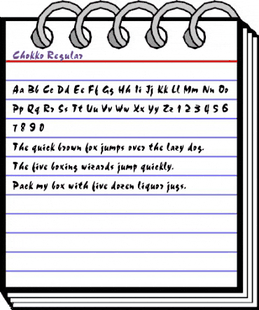 Chokko Regular animated font preview