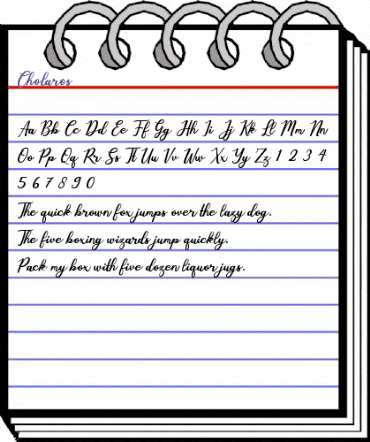 Cholaros Regular animated font preview