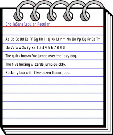 ChollaSansRegular Regular animated font preview