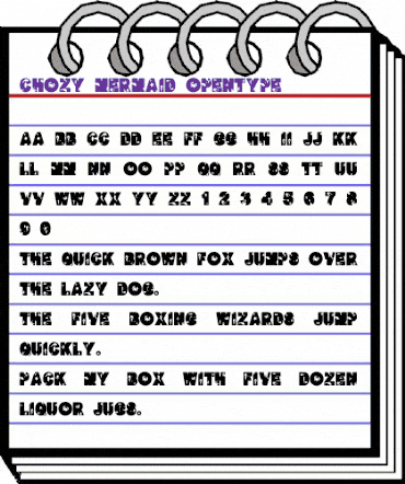 Chozy mermaid Regular animated font preview