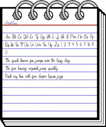 christday Regular animated font preview