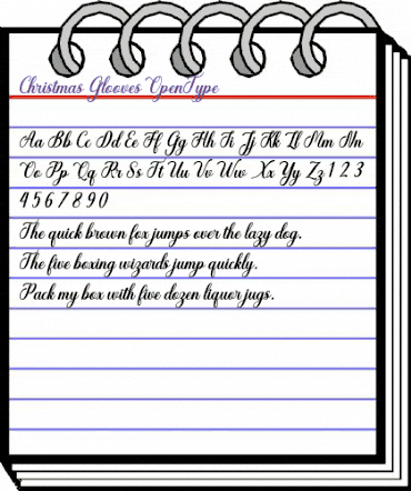 Christmas Glooves Regular animated font preview