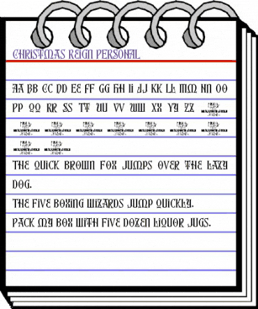 Christmas Reign PERSONAL Regular animated font preview