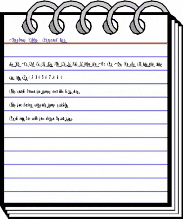 Christmas Ribby - Personal Use Regular animated font preview