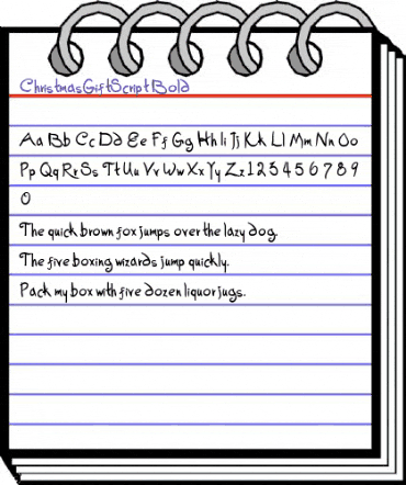 ChristmasGiftScript Bold animated font preview