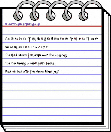 Christmas Santa Regular animated font preview