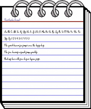 Christopher Script Regular animated font preview