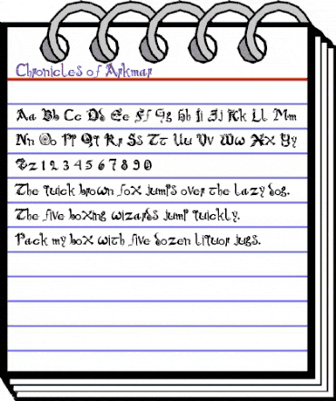 Chronicles of Arkmar Regular animated font preview