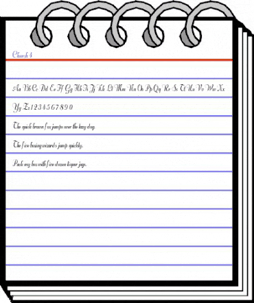 Church 4 Plain animated font preview