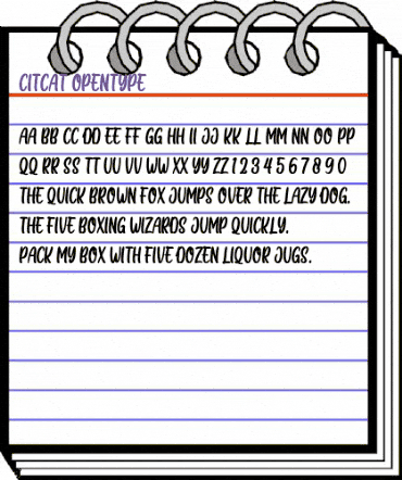 CITCAT Regular animated font preview