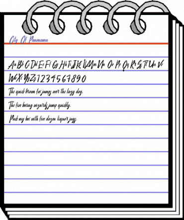 City Of Panonama Regular animated font preview
