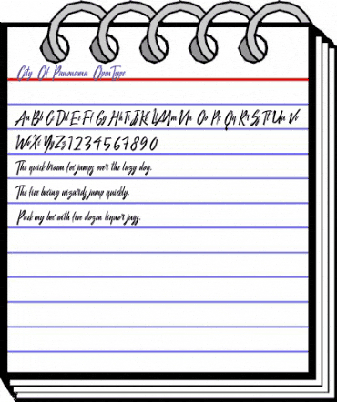 City Of Panonama Regular animated font preview
