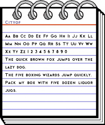 Cityof Regular animated font preview