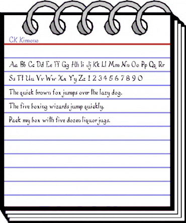 CK Kimono Regular animated font preview