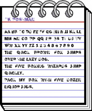 CK Postman Regular animated font preview
