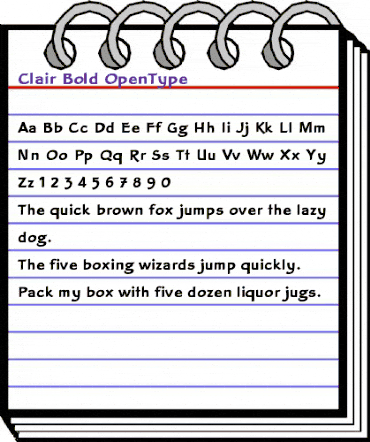 Clair Bold animated font preview