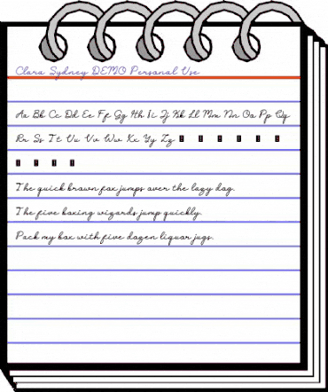 Clara Sydney_DEMO_Personal Use Regular animated font preview