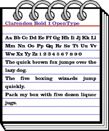 Clarendon-Bold Regular animated font preview
