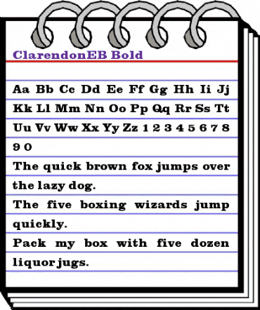 ClarendonEB Bold animated font preview