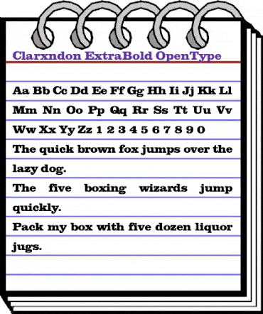 Clarxndon ExtraBold animated font preview