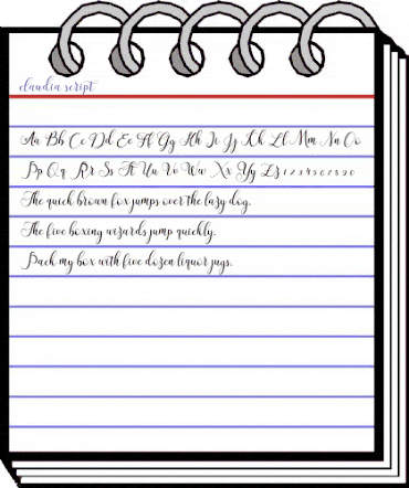 claudia Regular animated font preview