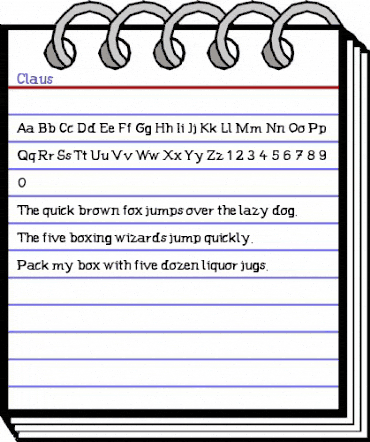 Claus Regular animated font preview